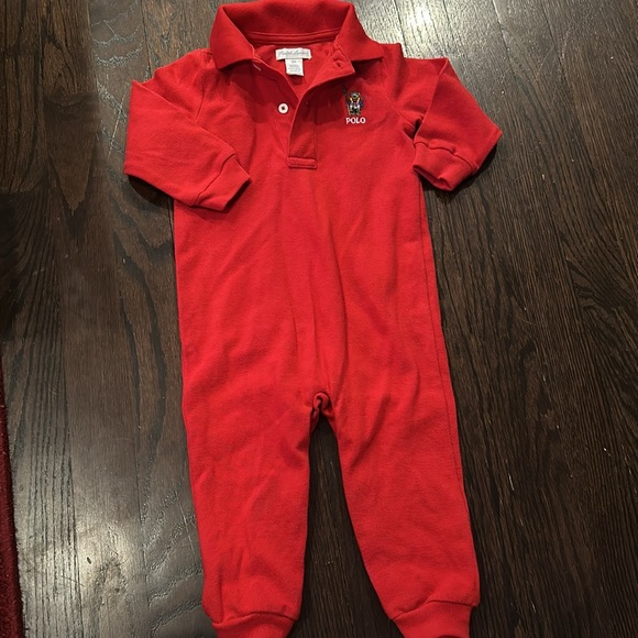 RALPH LAUREN BABY POLO SKI BEAR JUMPSUIT ROMPER ONESIE - Picture 3 of 3